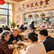 洪泽临河社区大食堂火了：一天200人吃饭，60岁以上占七成，淮安社区吃饭时代来了？